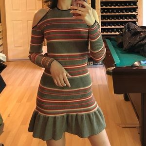 C/meo collective knit open back halter dress